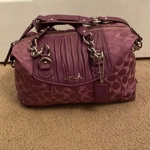 Coach purple hand bag